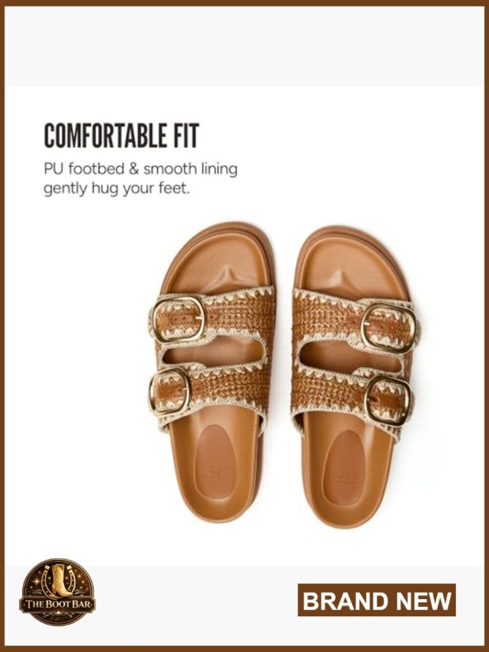 Platform Raffia Slide Sandals Woven Double Buckle Adjustable Summer Beach Shoes - Picture 5 of 7